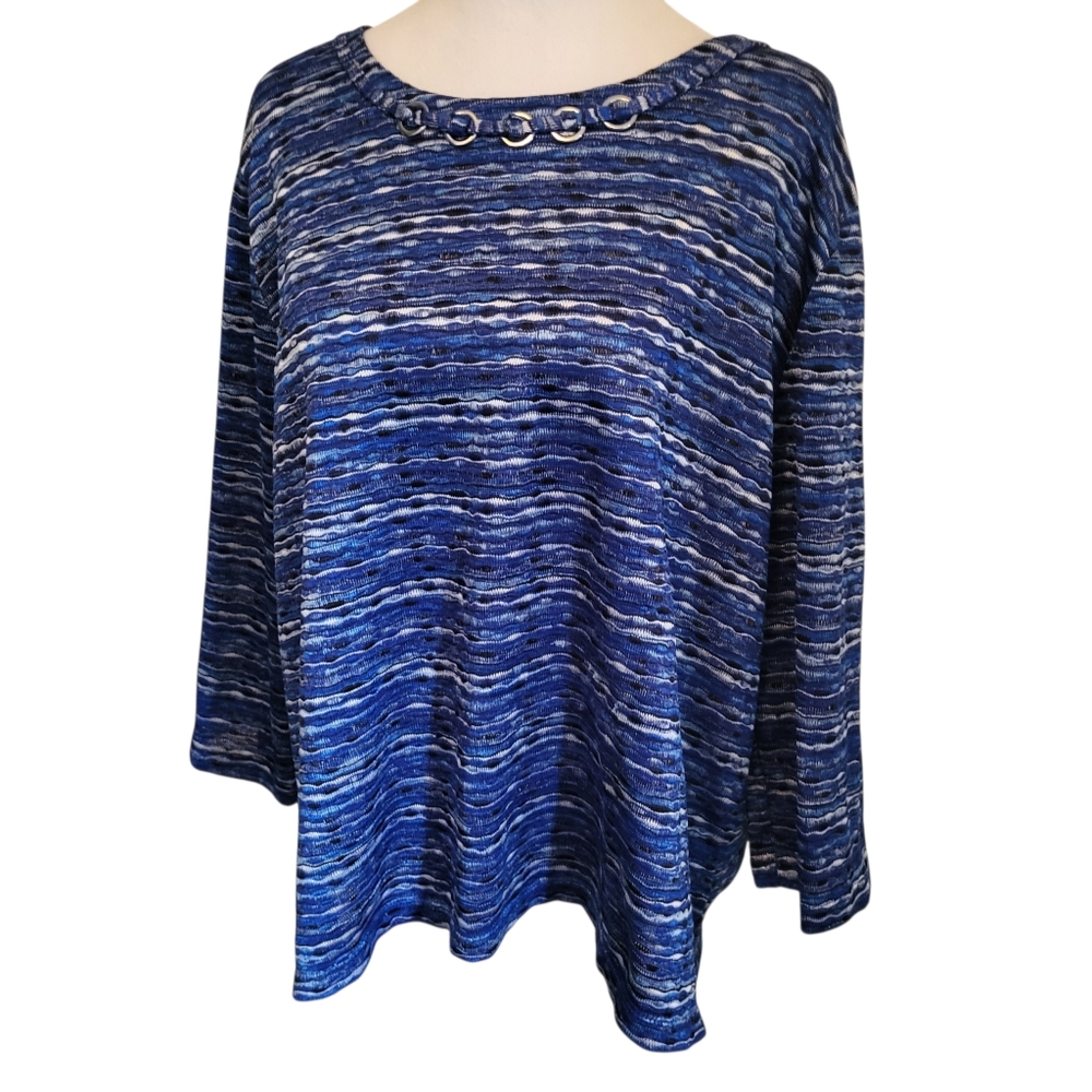 Alfred Dunner Top Blue sz XL